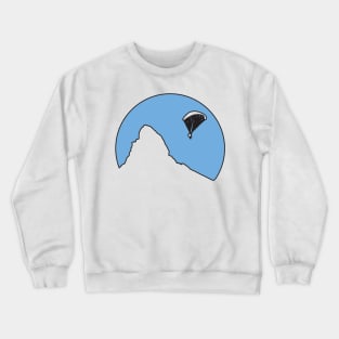 Paragliding is sport with a paraglider in the air Crewneck Sweatshirt